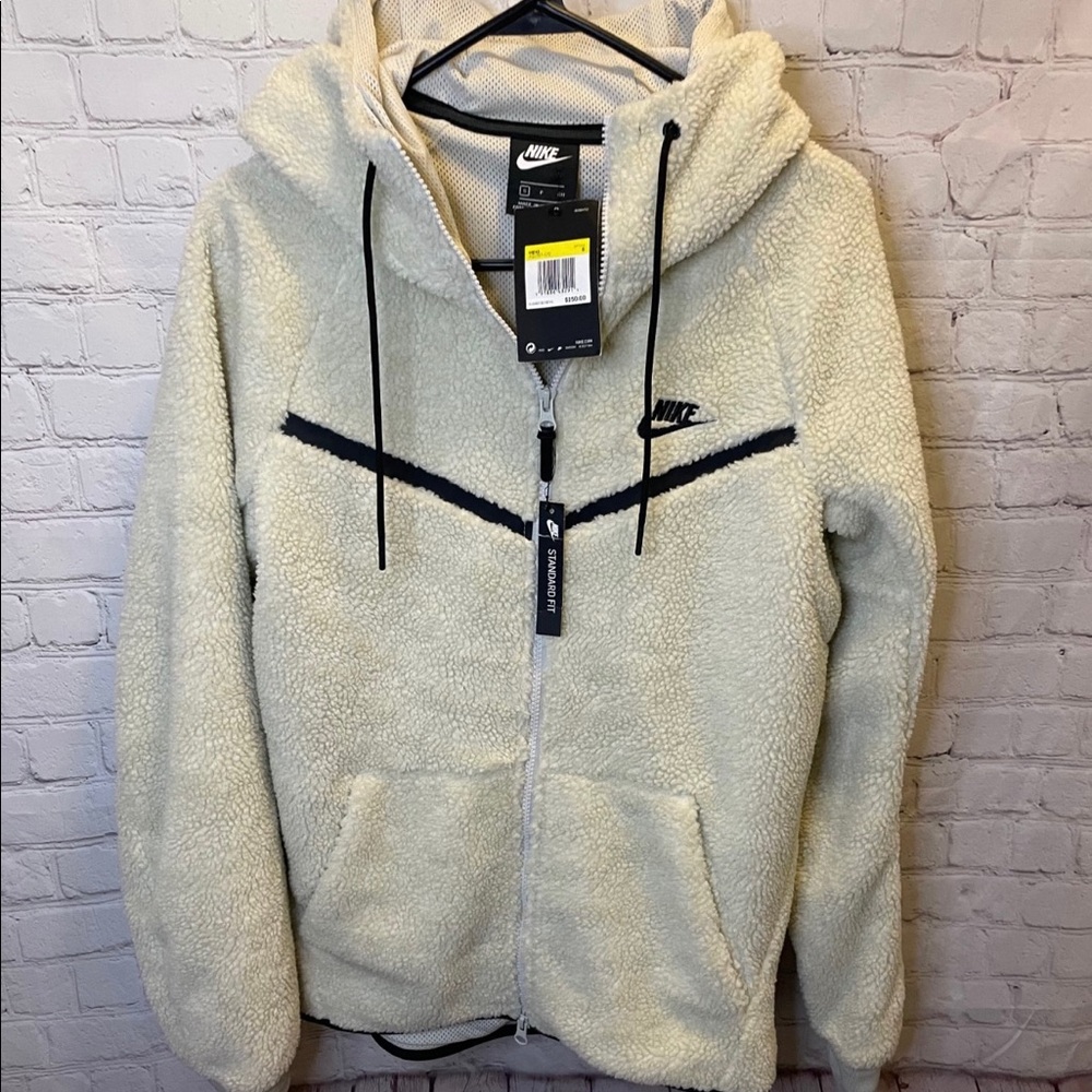 NWT Nike Wool Zip Up Hooded Sweater